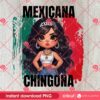 Mexicana Chingona PNG, Cute Girl Mexican PNG, Chicana Cartoon Girl PNG