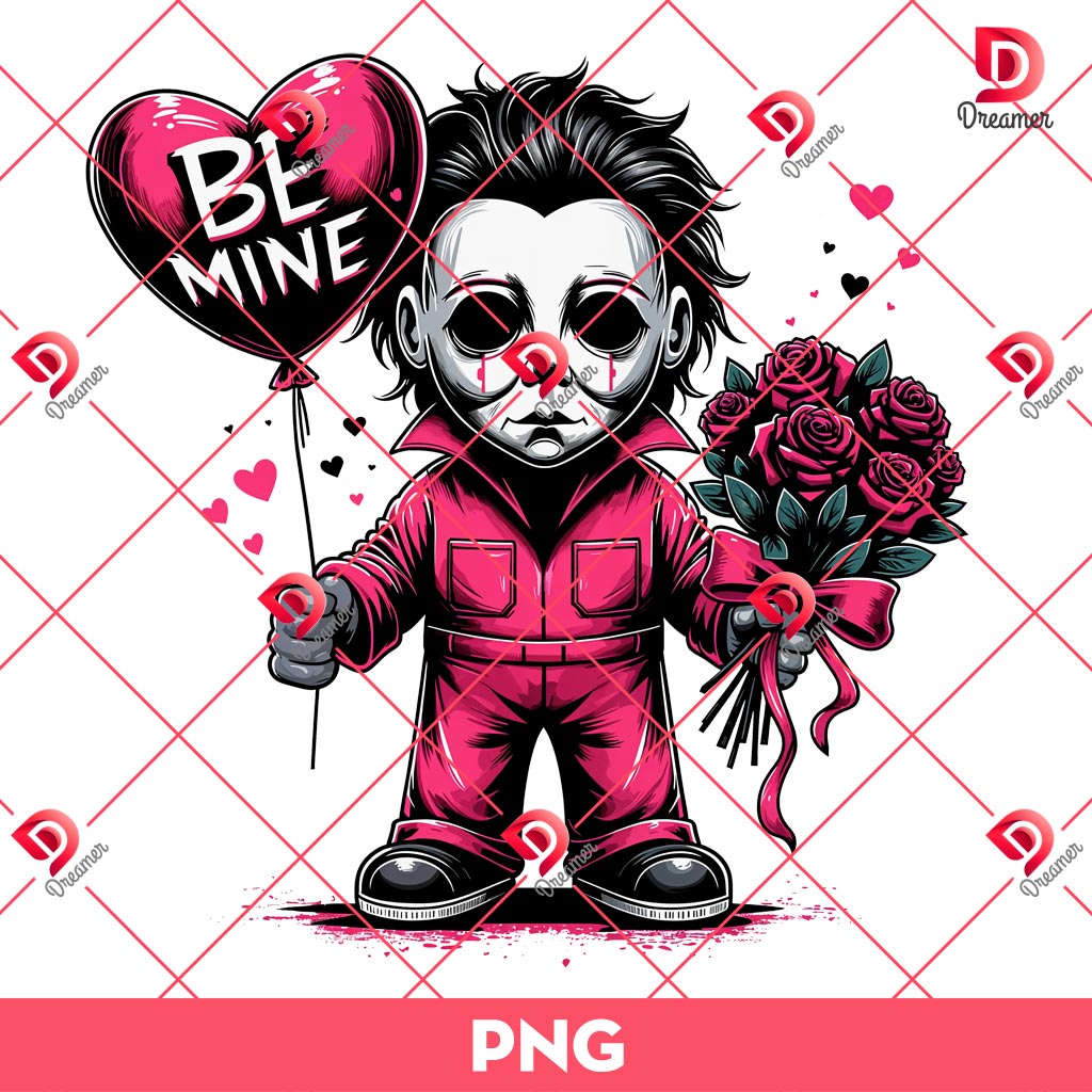 Michael Myers Be Mine Valentine PNG, Horror Killers Michael Myers Valentines Day PNG