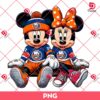 Mickey And Minnie New York Islanders Hockey PNG, Disney Mickey Minnie NY Islanders NHL Sport PNG