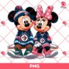 Mickey And Minnie Winnipeg Jets Hockey PNG, Disney Mickey Minnie Jets NHL Sport PNG