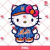 New York Mets Hello Kitty PNG, Hello Kitty MLB Baseball NY Mets PNG
