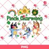 Pinch Charming Bluey Friends PNG, St Patricks Day Bluey Friends PNG, Bluey Family St Patricks PNG