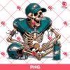 Skeleton Eagles Player Football PNG, Horror Skeleton NFL Philadelphia Eagles PNG
