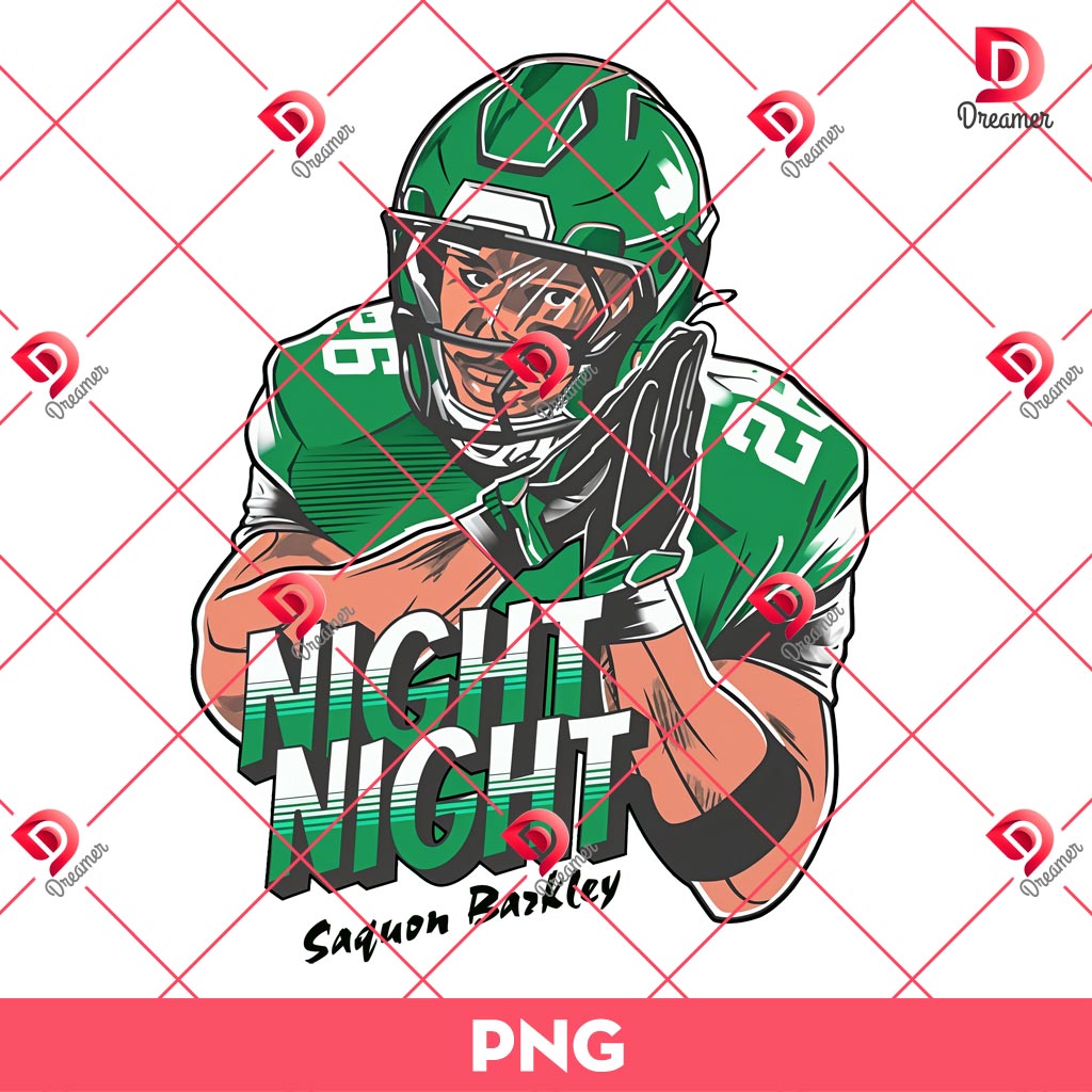 Sleep Tight Saquon Eagles Showdown PNG, Night Night Saquon Philadelphia Eagles PNG