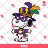 Snoopy Wearing Mardi Gras Outfits PNG, Mardi Gras Peanuts Snoopy PNG