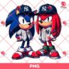 Sonic And Knuckles NY Yankees PNG, MLB Sport Yankees Sonic Knuckles PNG, New York Yankees Cartoon Characters PNG