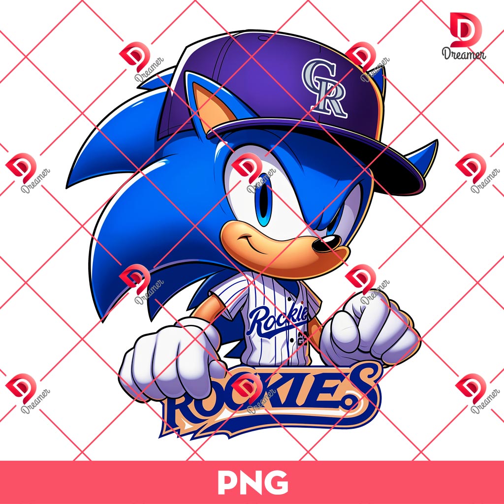 Sonic Colorado Rockies Baseball PNG, MLB Sport Sonic Rockies PNG