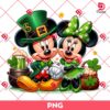 St Patricks Day Mickey Minnie PNG, Lucky Disney Mouse Shamrock PNG