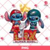Stitch Cartoon Super Bowl LIX 2025 Football Champs PNG, Stitch KC Chiefs VS Stitch Philadelphia Eagles PNG