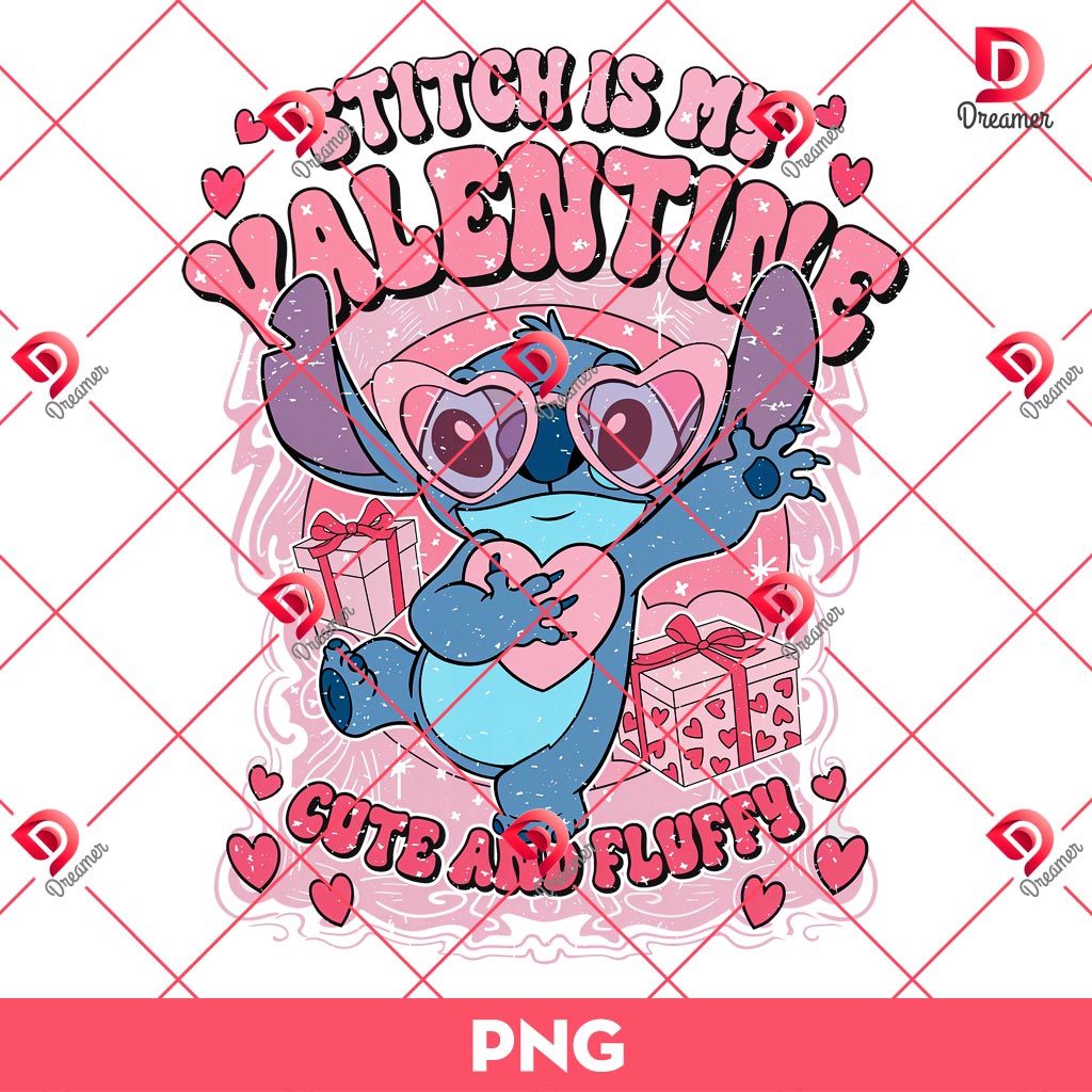 Stitch Is My Valentine PNG Design, Stitch Valentine Cute And Fluffy PNG, Disney Valentine PNG