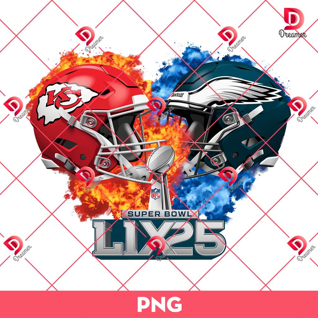 Super Bowl LIX 2025 PNG, KC Chiefs VS Philadelphia Eagles PNG, Football Champions 2025 PNG