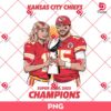 Taylor Swift And Travis Kelce 2025 PNG, Kansas City Chiefs Champions 2025 PNG, Super Bowl LIX KC Chiefs PNG