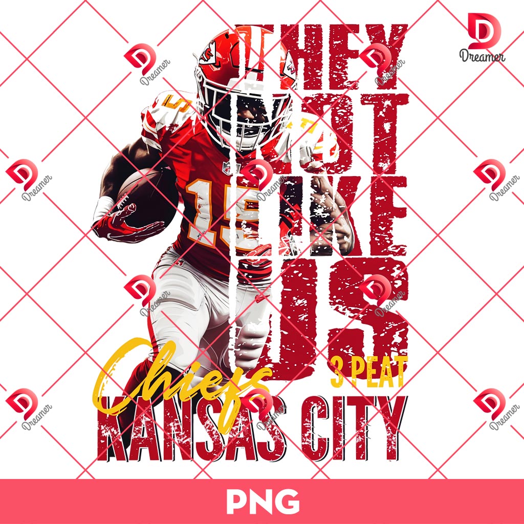 They Not Like Us KC Chiefs PNG, Kansas City Chiefs 2025 Football PNG