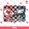 Vintage Eagles Vs Chiefs Checkered PNG Design, Super Bowl 2025 KC Chiefs VS Eagles PNG
