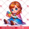 Baby Anna With Puzzle Peace PNG, Disney Princess Anna Autism Awareness PNG