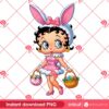 Betty Boop Bunny Easter PNG, Happy Easter Day Cute Betty Boop PNG