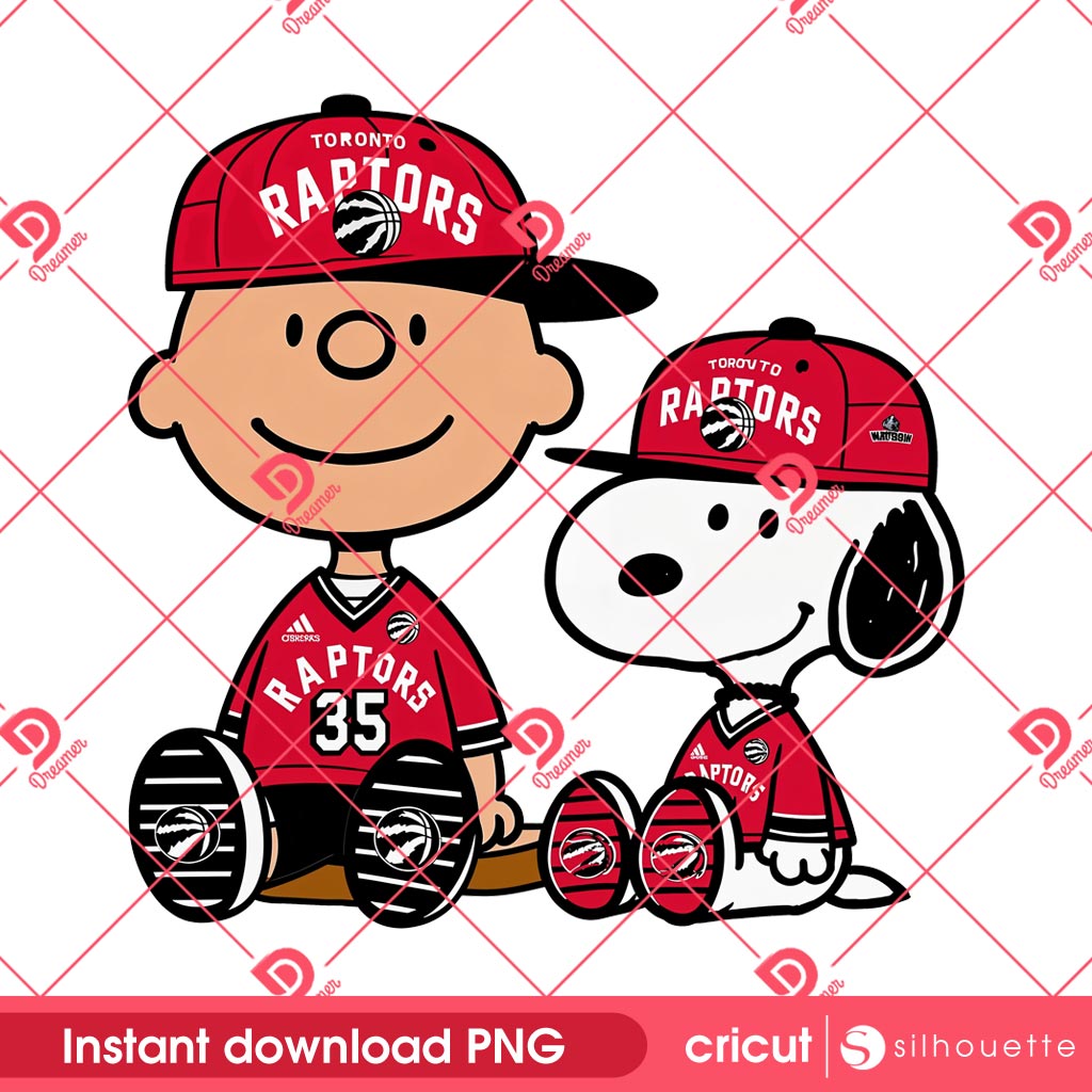 Charlie Brown And Snoopy Toronto Raptors PNG, Toronto Raptors Peanuts Basketball PNG