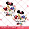 Disney Family Trip 2025 Mickey Minnie PNG, Disney Mickey Minnie Friends Family Vacation 2025 PNG