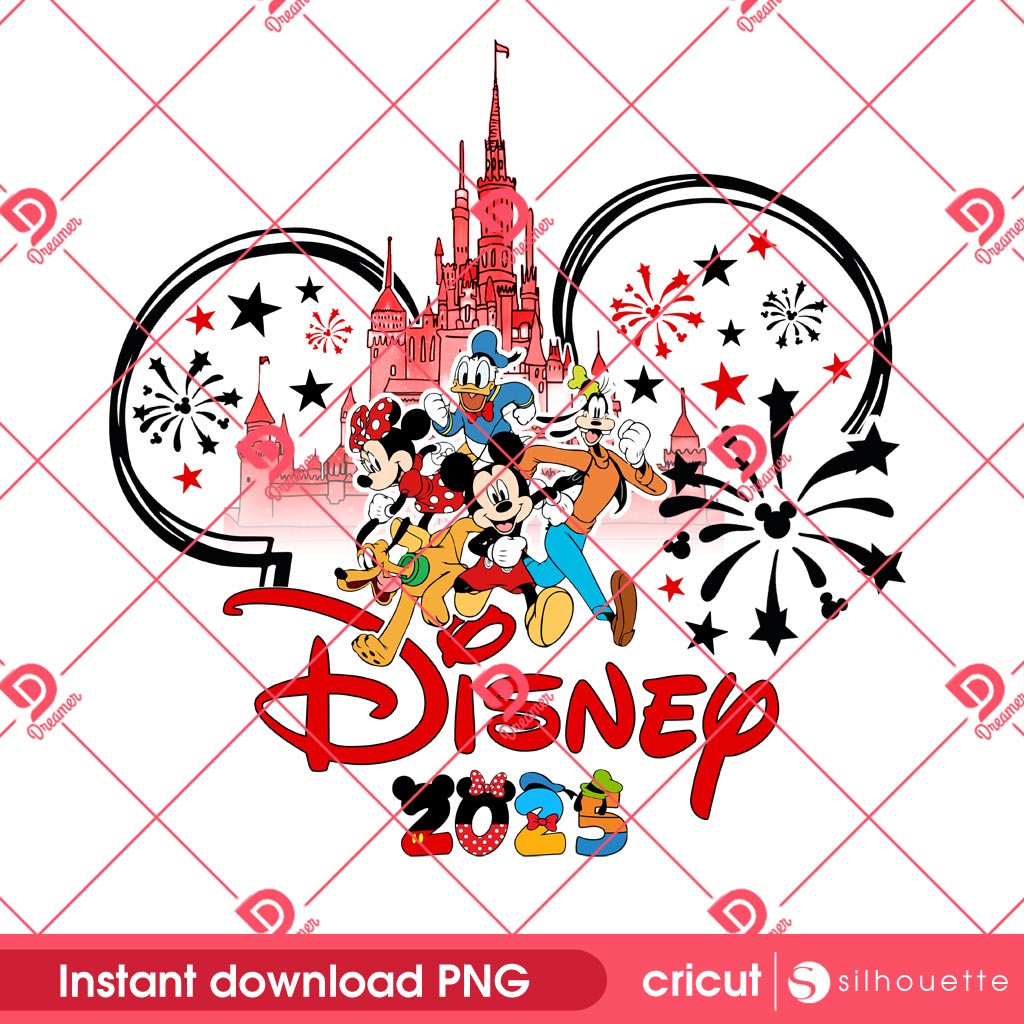 Disney Friends Vacation 2025 PNG, Disney Family Trip 2025 PNG, Mickey Mouse Friends 2025 PNG
