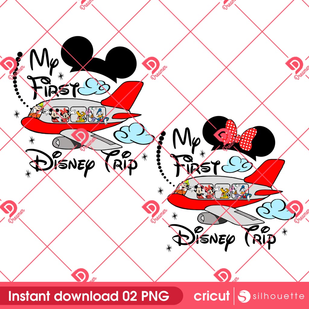Disney Mouse My First Disney Trip PNG, Disney Trip 2025 PNG, Mickey Minnie 2025 PNG