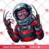 Freddy Krueger Astronaut PNG, Horror Killer Freddy Astronaut PNG, Horror Movie Character In Space PNG