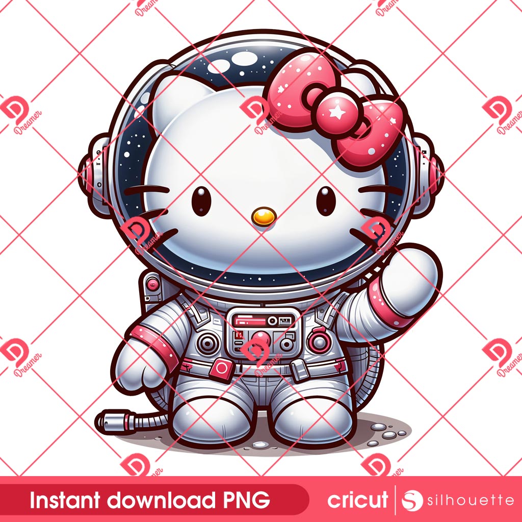 Hello Kitty Astronaut PNG, Hello Kitty In Space PNG