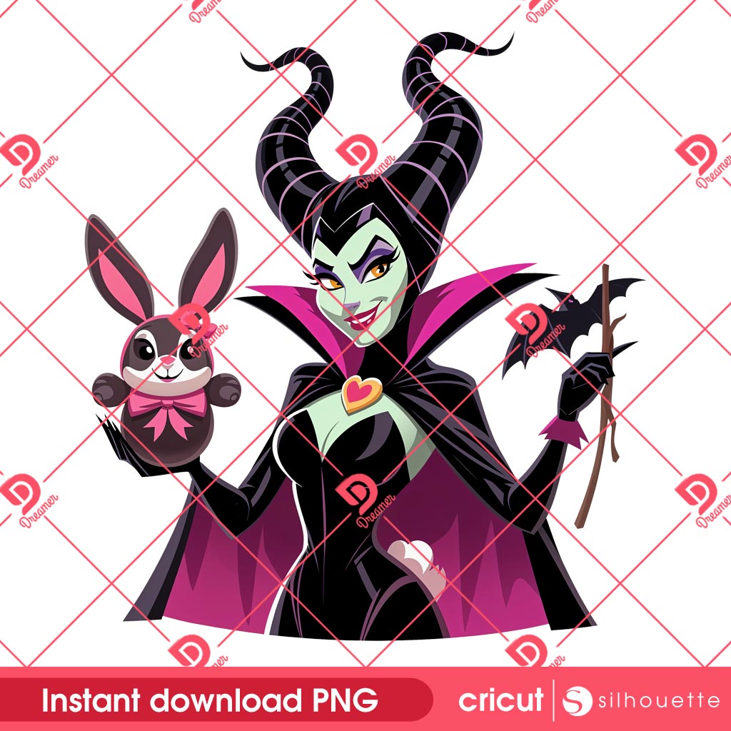 Maleficent And Bunny Easter PNG, Disney Characters Easter Day PNG