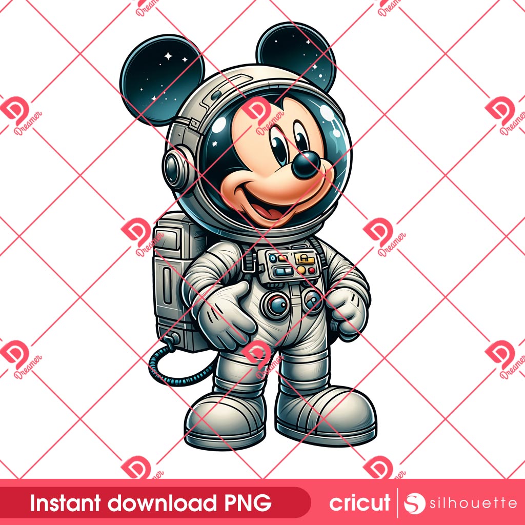 Mickey Mouse Astronaut PNG, Disney Mickey In Space PNG