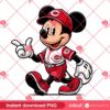 Mickey Mouse Cincinnati Reds Player PNG, Disney Mickey MLB Baseball Reds PNG