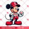 Mickey Mouse Philadelphia Phillies PNG, MLB Sport Disney Mickey Phillies Baseball PNG