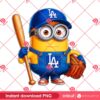 Minion LA Dodgers PNG, Minion Baseball MLB Los Angeles Dodgers PNG