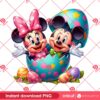 Minnie Mickey And Easter Eggs PNG, Happy Easter Day Disney Mouse Friends PNG