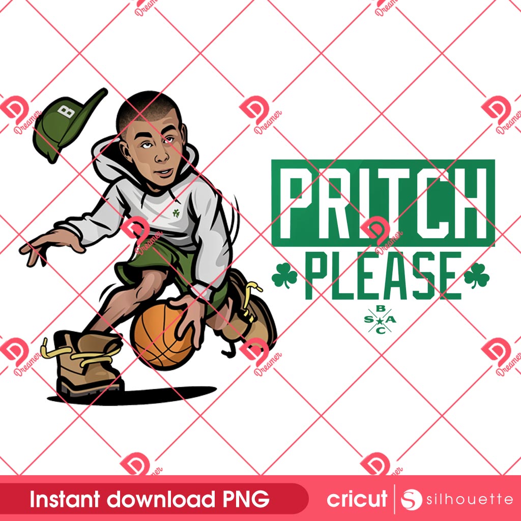 Pritch Please PNG Design, Pritch Please Basketball PNG