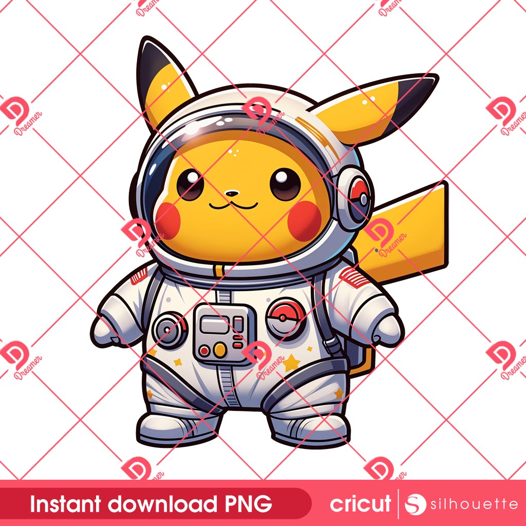 Pikachu Astronaut PNG, Pokemon Pikachu In Space PNG