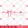 Pink Mama Est 2025 Coquette SVG PNG, Mothers Day SVG PNG, Mama Bow SVG PNG