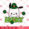 Pochacco St Patricks Day SVG PNG, Lucky Shamrock Pochacco PNG SVG, Sanrio St Patricks SVG