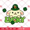 Pompompurin St Patricks Day SVG PNG, Lucky Shamrock Pompompurin PNG SVG, Sanrio St Patricks SVG