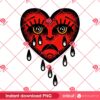 Sad Heart Tattoo PNG