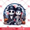 Skellington And Sally NY Yankees PNG, Nightmare Before Christmas Characters Baseball PNG