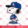Snoopy LA Dodgers PNG, MLB Dodgers Baseball Peanuts Snoopy PNG