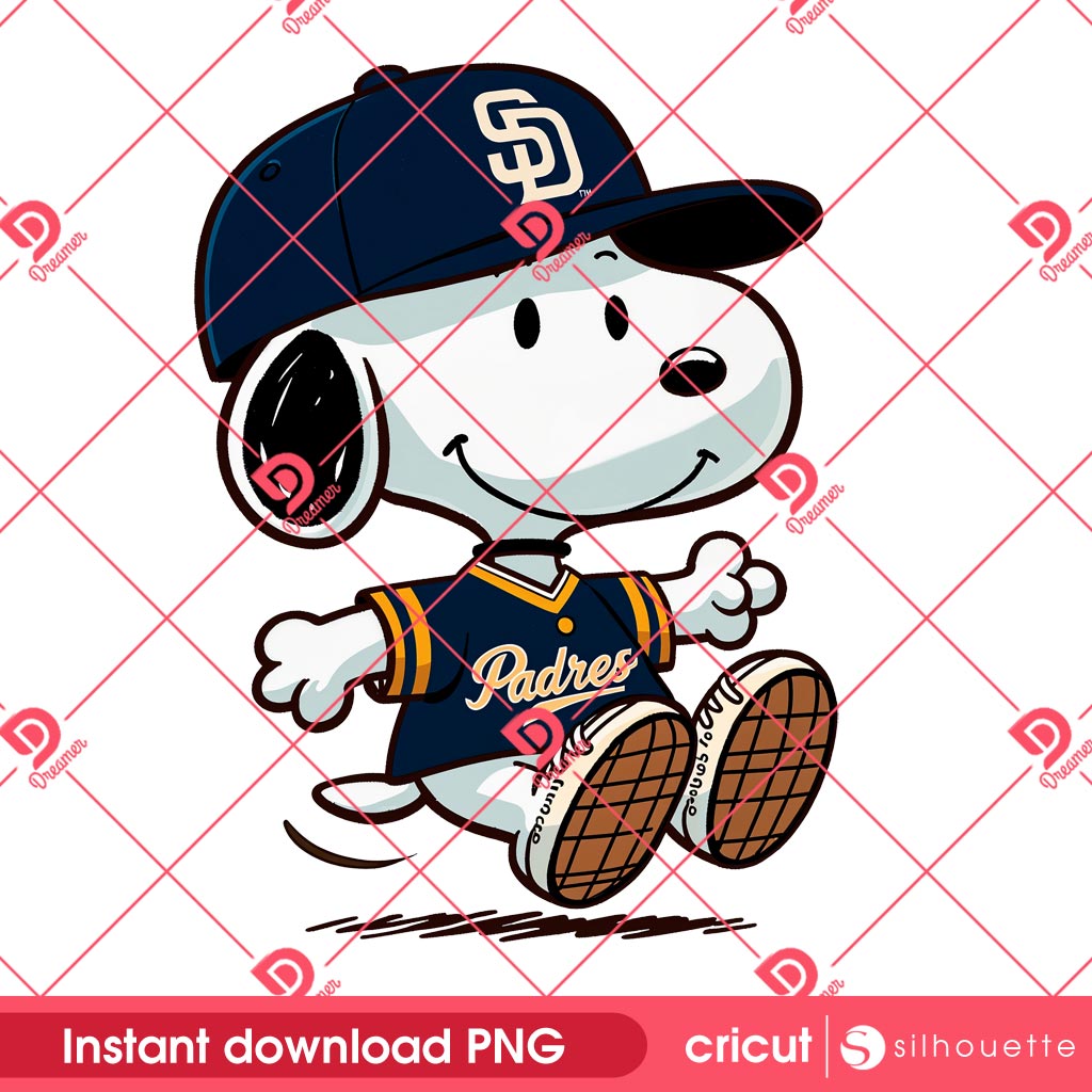 Snoopy San Diego Padres Baseball PNG, MLB Sport Peanuts Snoopy PNG