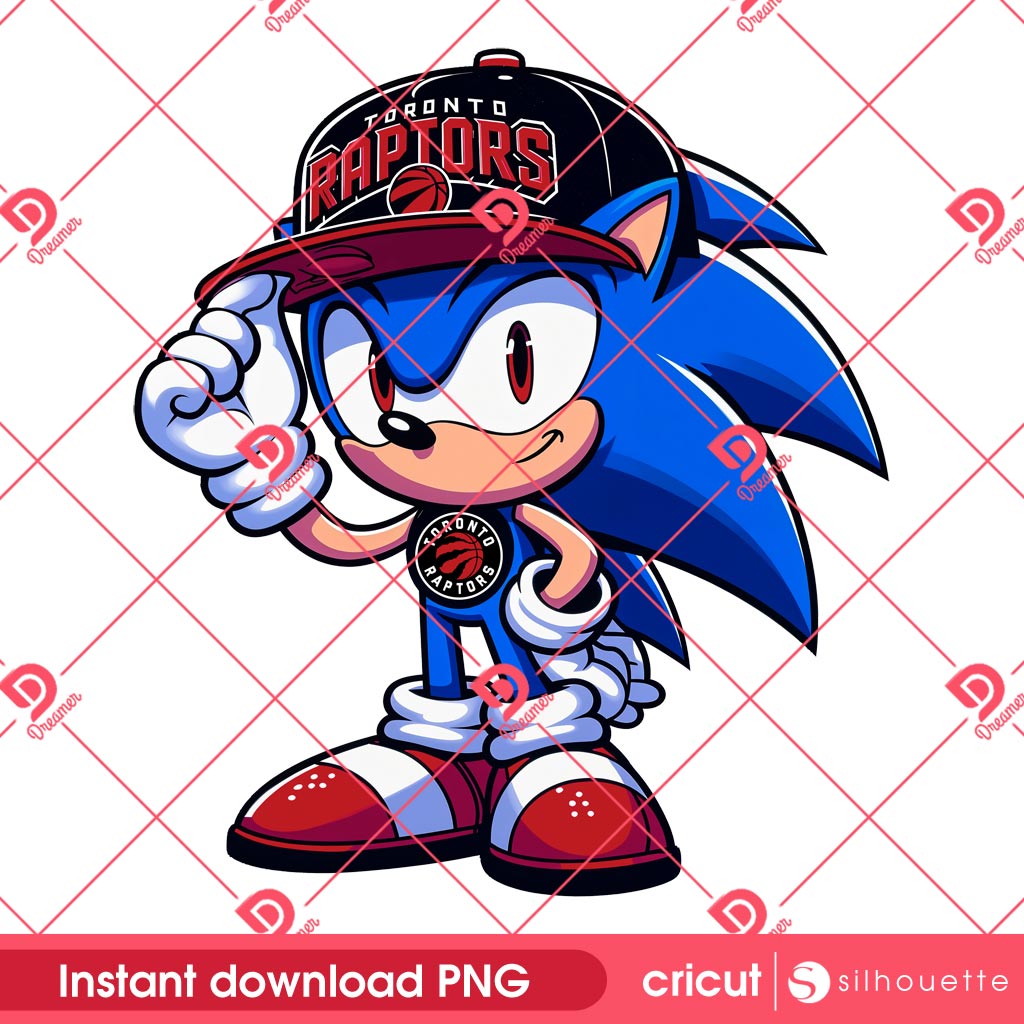 Sonic Toronto Raptors Basketball PNG, NBA Sport Sonic Raptors Player PNG