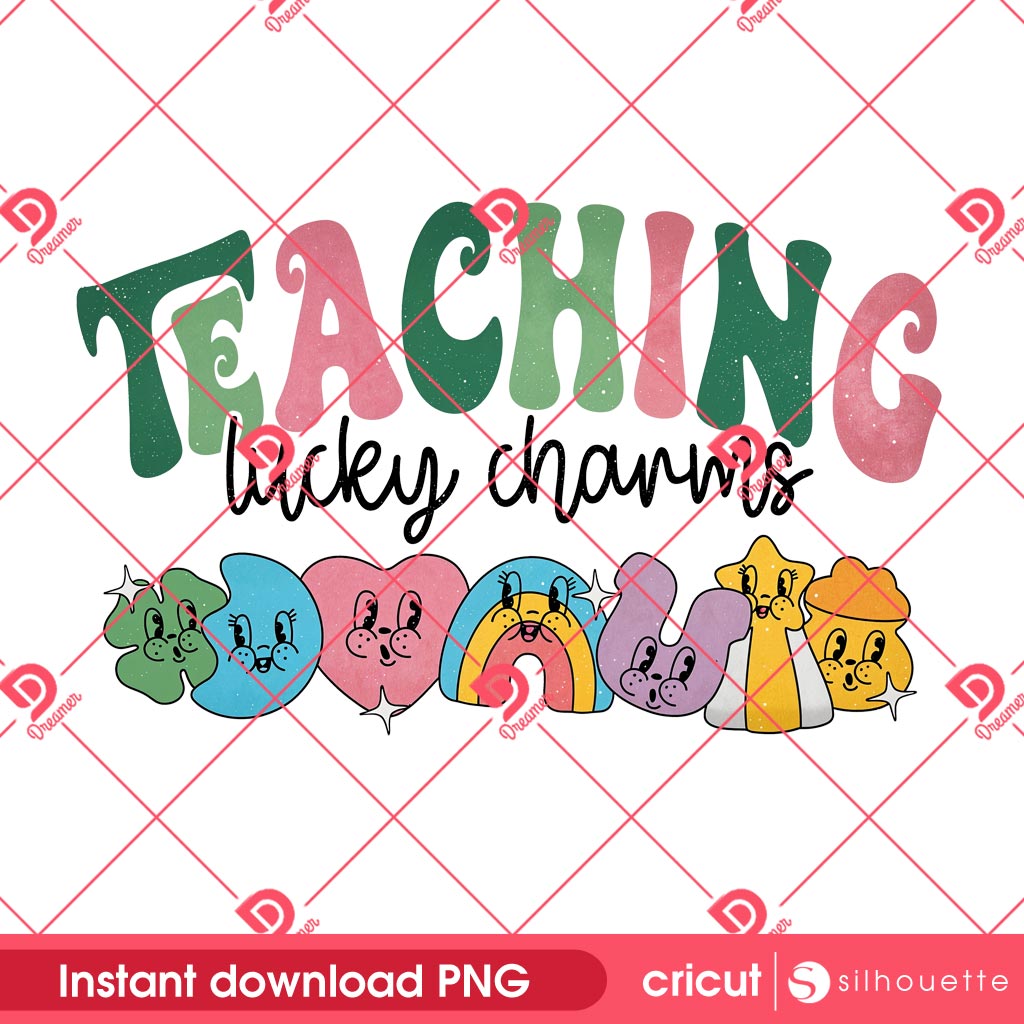 Teaching Lucky Charms PNG Design, Lucky Teacher PNG Design, Saint Patrick's Day Teacher PNG