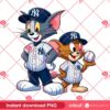 Tom and Jerry NY Yankees PNG, MLB Baseball Sport Tom And Jerry PNG