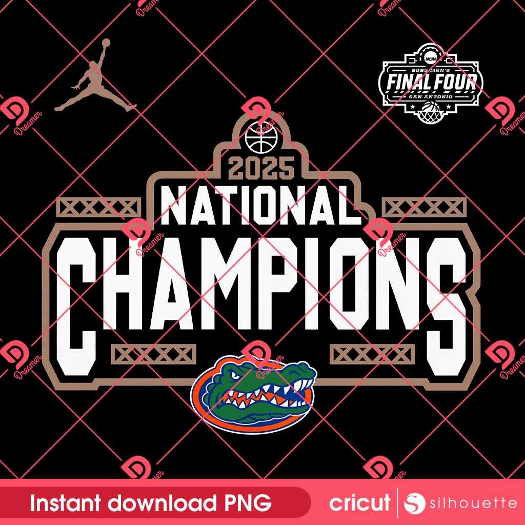 2025 Champs Florida Gators Basketball PNG Magic