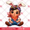 Baby Chicano Bunny Easter PNG, Happy Easter Day Chicano Baby Boy PNG