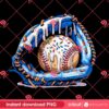 Baseball Drip Ice Cream Design PNG, Sprinkles Baseball Glove PNG Design