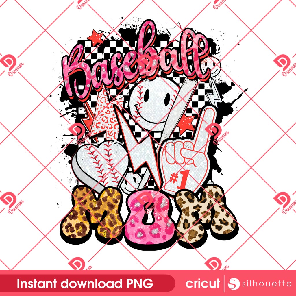 Baseball Mom PNG, Baseball Mama PNG, Mothers Day PNG