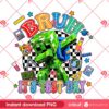 Bruh Its Test Day PNG Design, Dabbing Creeper Checkered PNG