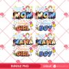 Bundle Bluey Mama Birthday PNG, Bluey Mom Of The Birthday PNG, Bluey Mothers Day Bundle PNG
